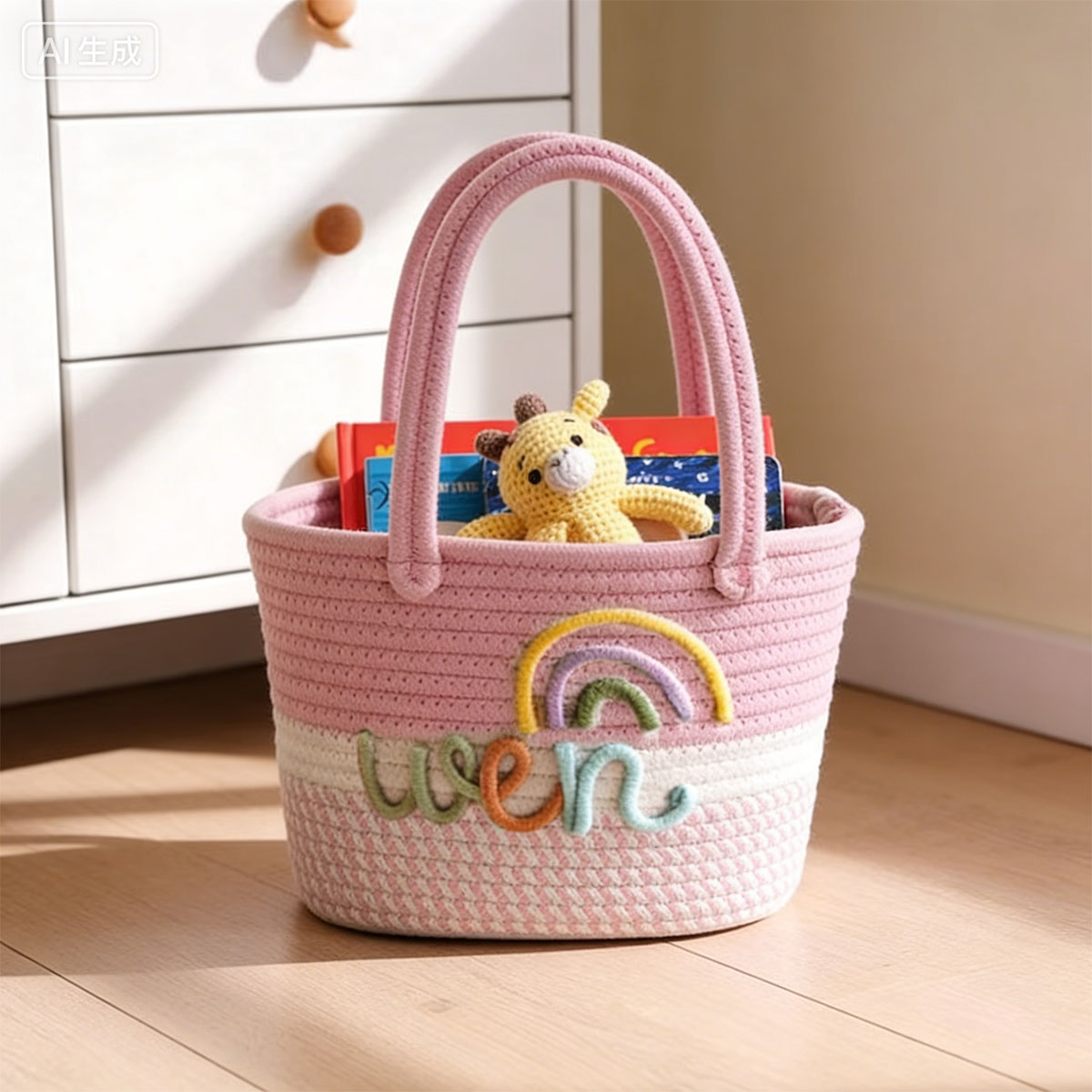 1pc Personalized Braided Cotto - огляд і ціна Storage Basket Fabric