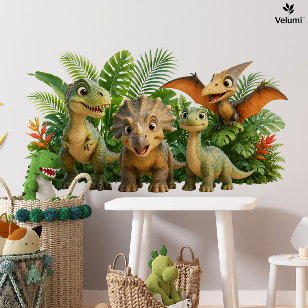 Cute 3D Dinosaur Wall Stickers - огляд і ціна Baby Nursery Wall Mural
