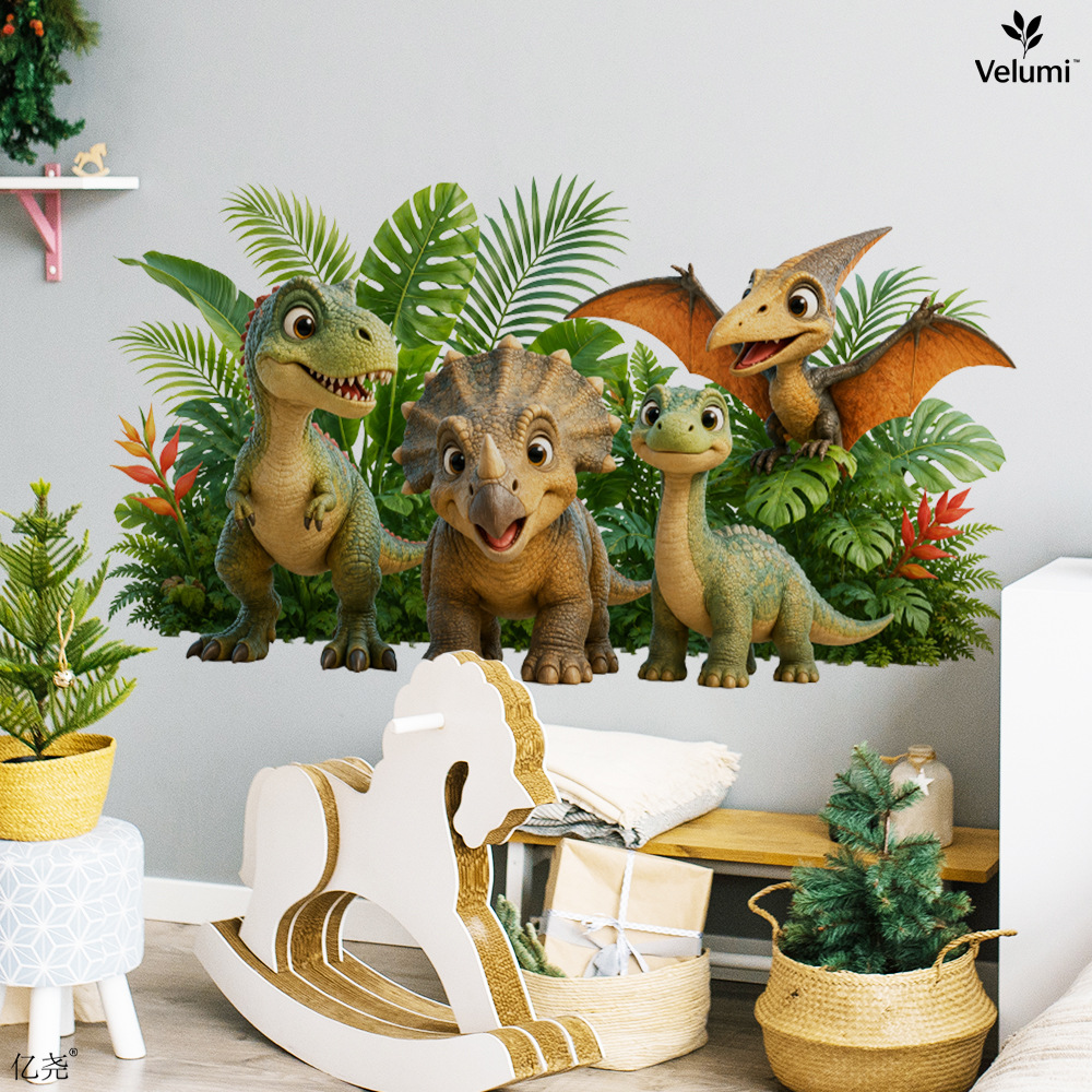 Cute 3D Dinosaur Wall Stickers - огляд і ціна Baby Nursery Wall Mural