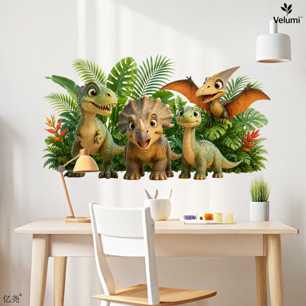 Cute 3D Dinosaur Wall Stickers - огляд і ціна Baby Nursery Wall Mural